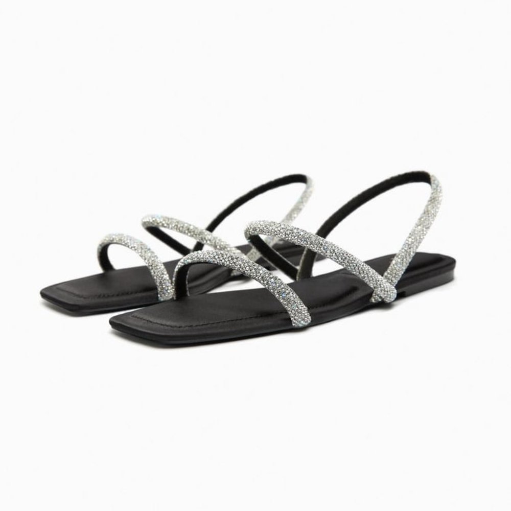ZARA RHINESTONE SANDALS